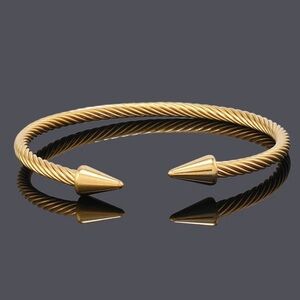 Stainless steel Gold-Tone Twisted women’s Bracelet